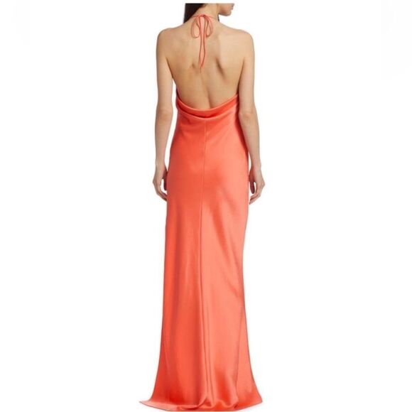 Alice + Olivia Zumi Sleeveless Halter Maxi Dress NWT size 6 $495 - Picture 6 of 8